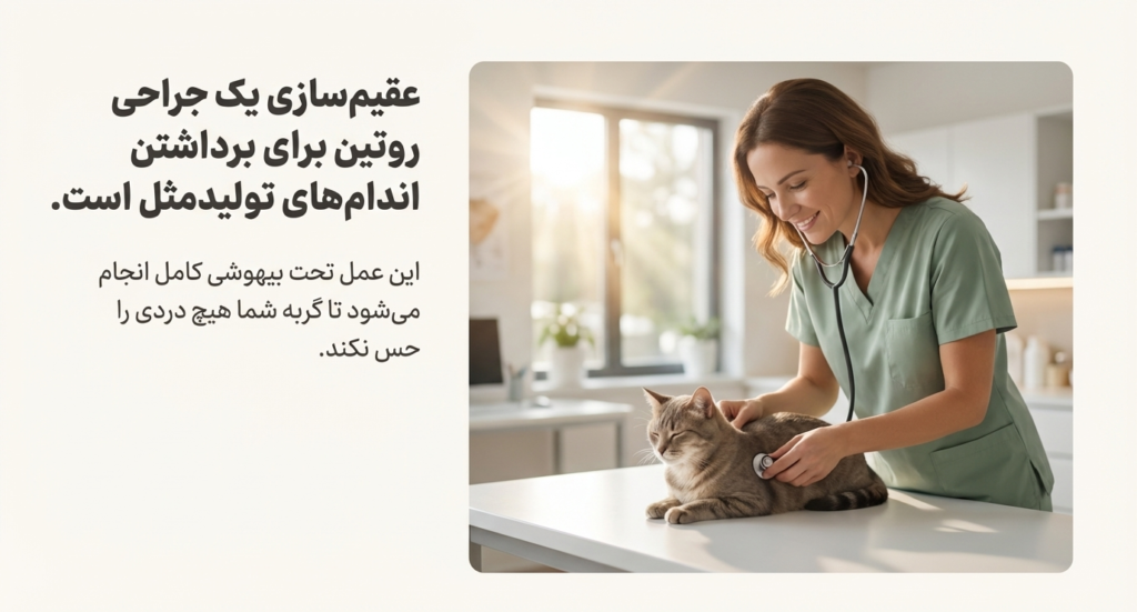 عقیمسازی گربه ماده 1 عقیمسازی گربه ماده