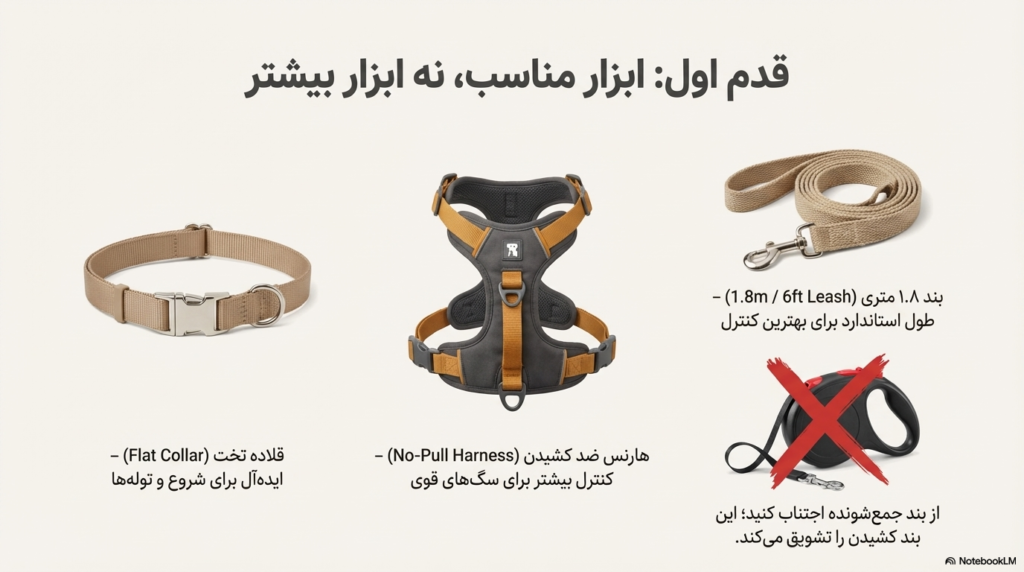 آموزش راه رفتن سگ با قلاده یا بند 2 راه رفتن سگ با بند