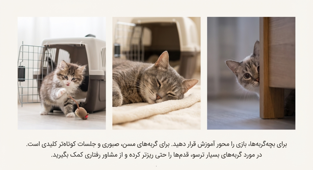 عادت دادن گربه به کریر