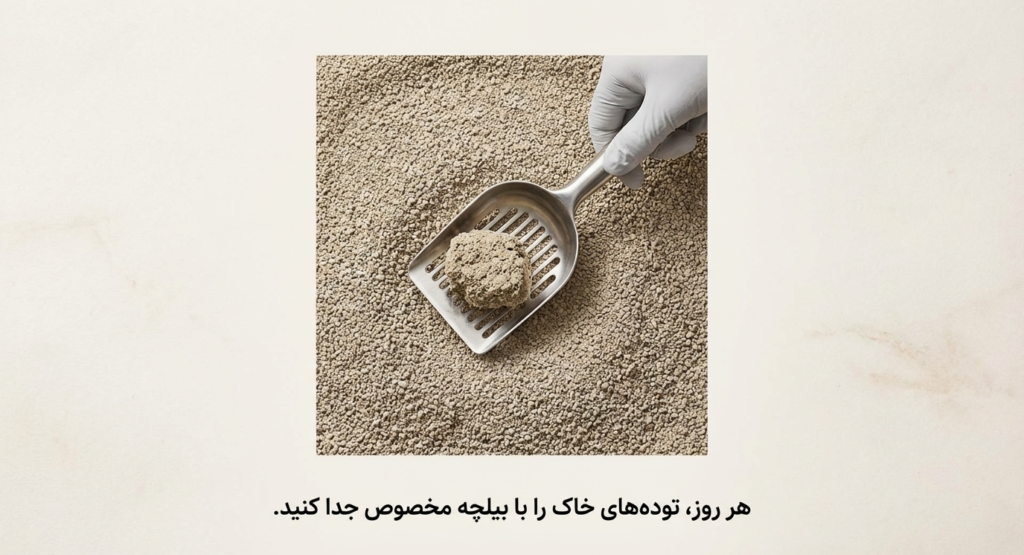 آموزش تمیز کردن خاک گربه (لیتر باکس) راهنمای کامل و اصولی 2 آموزش تمیز کردن خاک گربه