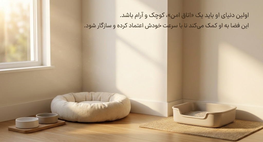 آوردن بچه‌گربه به خانه جدید