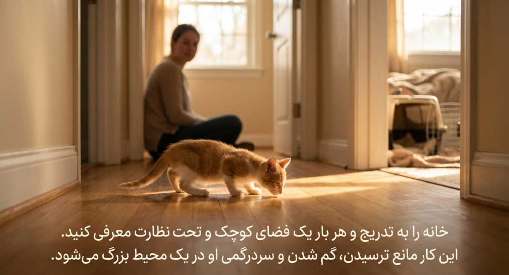 آوردن بچه‌گربه به خانه جدید