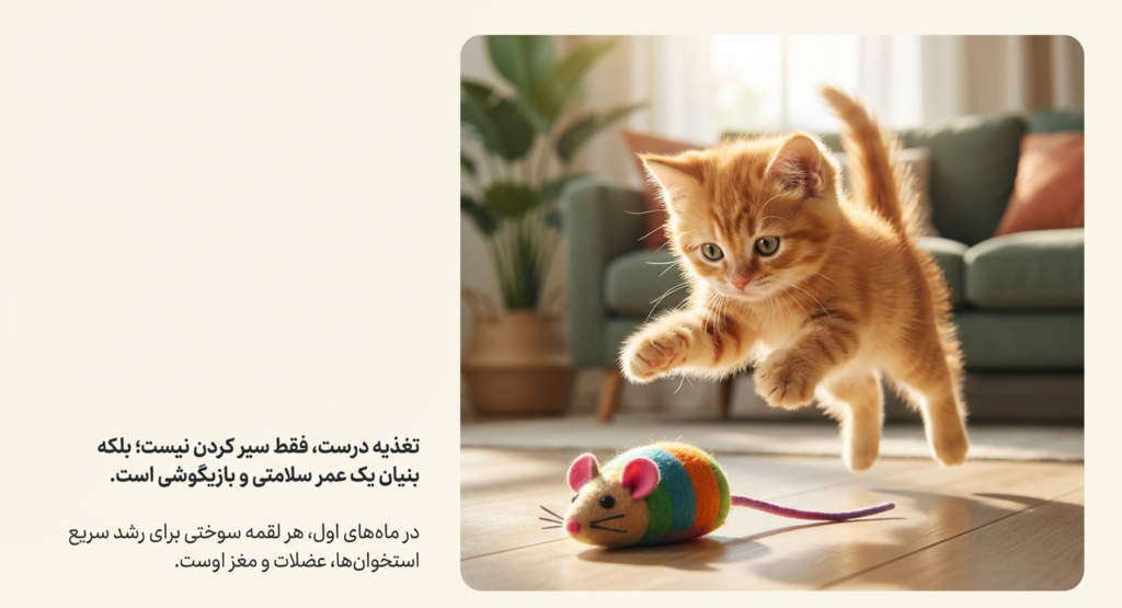 تغذیه در بچه گربه 1 تغذیه در بچه گربه