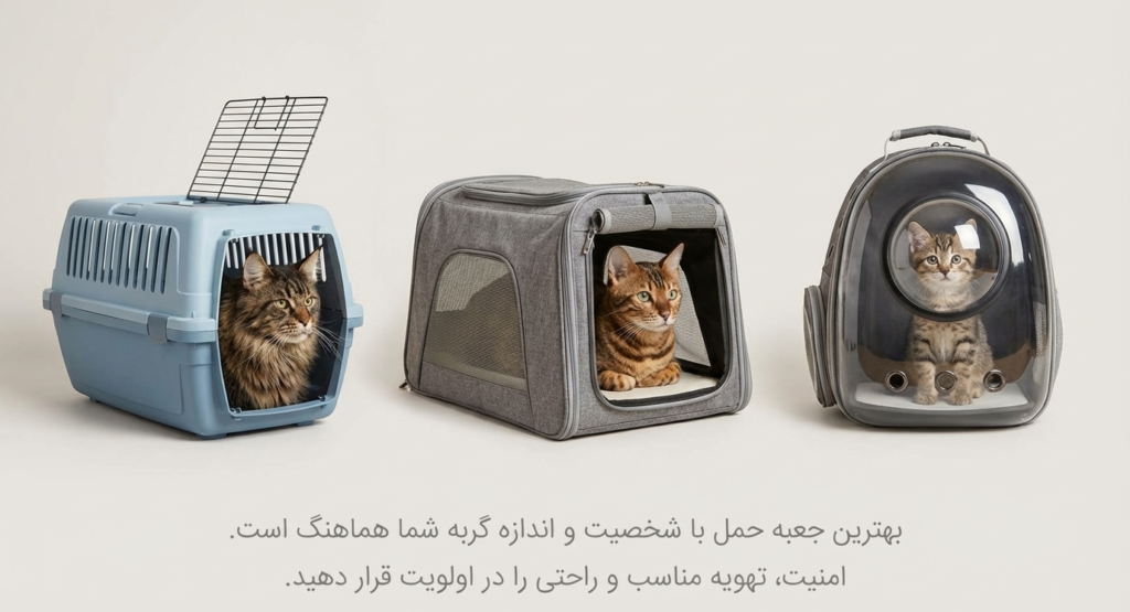 عادت دادن گربه به کریر 2 عادت دادن گربه به کریر