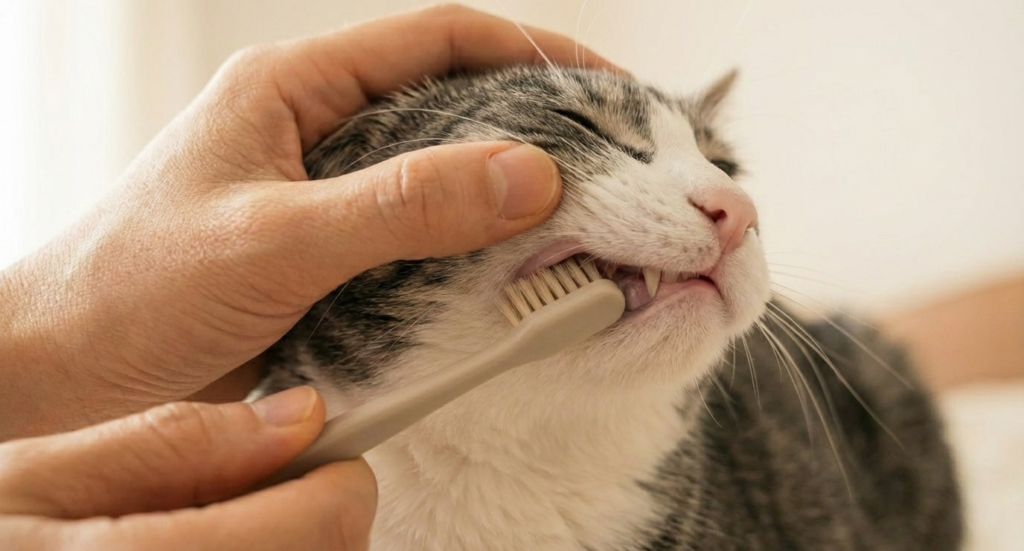 راهنمای کامل مسواک زدن دندان گربه 5 مسواک زدن دندان گربه