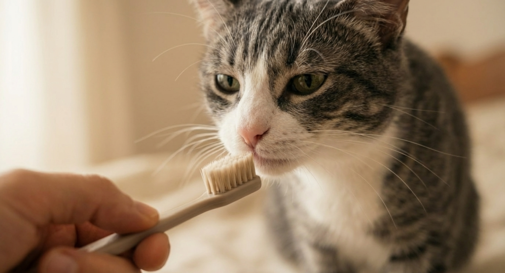 راهنمای کامل مسواک زدن دندان گربه 4 مسواک زدن دندان گربه