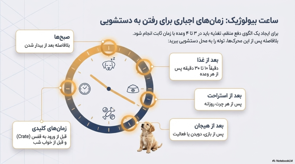 آموزش دستشویی به توله سگ