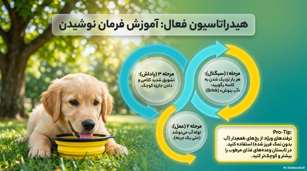 پیاده روی توله سگ در هوای گرم تابستان 3 پیاده روی توله سگ در هوای گرم تابستان