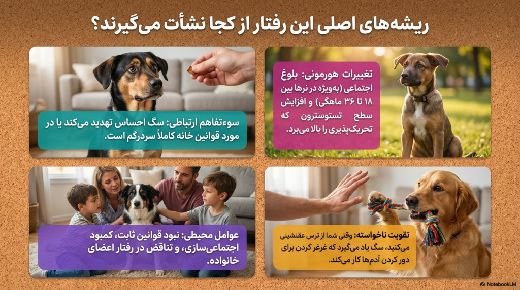 پرخاشگری تعارضی در توله سگ 3 پرخاشگری تعارضی