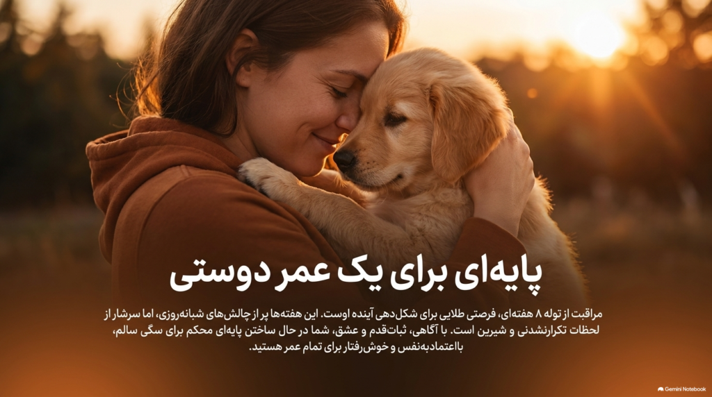 مراقبت از توله سگ ۸ هفتهای 4 مراقبت از توله